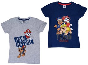 Gyermek póló 2 db PAW PATROL kék/szürke - különböző méretekben Méret: 122 - 128
