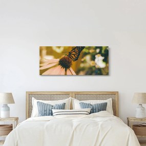 Pillangó képe a virágon (120x50 cm)