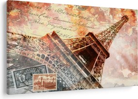 Kép - Eiffel-torony vintage stílusban (90x60 cm)