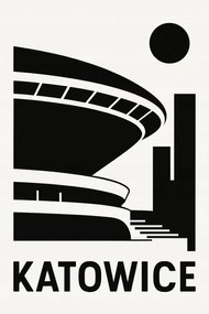 Poszter Minimalista Katowice Csészealj 40x50