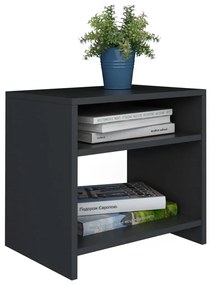 Fekete szerelt fa éjjeliszekrény 40 x 30 x 40 cm