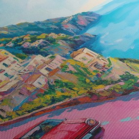 Kép - Rózsaszín part menti út (70x50 cm)