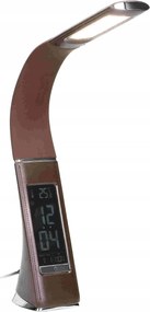 Asztali lámpa barna Led órával 5W 400lm Orno