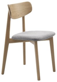 Világosszürke-natúr színű étkezőszék Elim – Unique Furniture