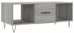 Szürke sonoma színű szerelt fa dohányzóasztal 102 x 50 x 40 cm