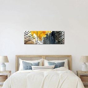 Kép - Absztrakt akvarell (órával) (90x30 cm)