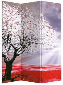 Paraván - Piros fa (126x170 cm)