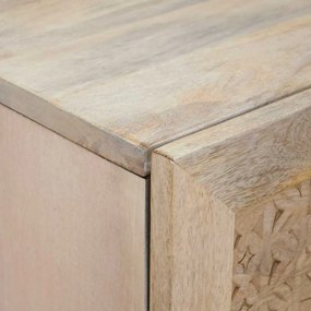 Magasfiú polcokkal ajtóval Fehér 40 x 33 x 110 cm tömör mangófa