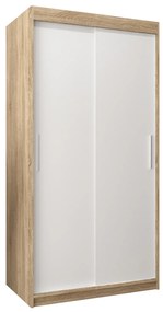 Ruhásszekrény 100 cm Toki (szonoma tölgy + matt fehér). 1064800