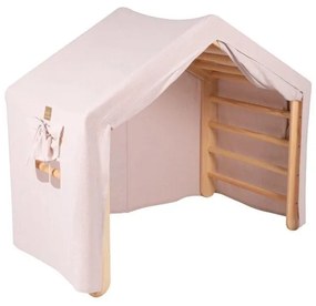 Rózsaszín-natúr színű borovi fenyő pikler háromszög 112x61x94 cm Montessori – Meowbaby