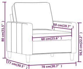 vidaXL sötétzöld bársony kanapéfotel 60 cm