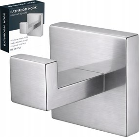 Fürdőszobai Törölközőtartó Akasztó Fali Tartó Delvant Square Ezüst