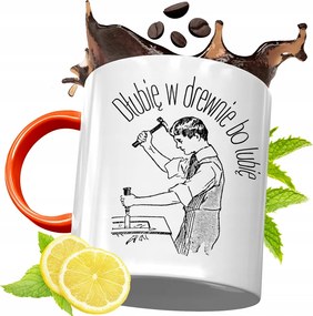 Narancssárga Bögre Asztalos Ácsoknak Ajándék fényképes nyomattal