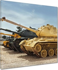 Vászonkép 60x60 Antik páncélozott harckocsik