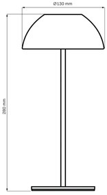 LED Dimmelhető asztali lámpa TANZANIA LED/1,8W/5V USB 1800 mAh IP44 fehér