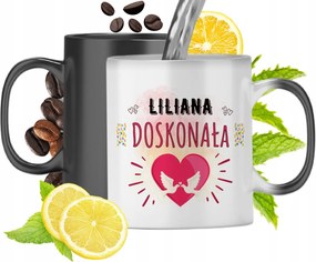 Mágikus Bögre Liliánának Fekete Matt Nyomtatott Képpel 330ml