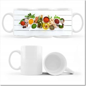 Nyomott mintás bögre Szárított fűszerek gyömbér