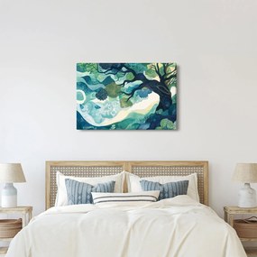 Kép – Az életfa zöld lombkoronája (90x60 cm)