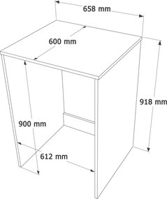 Nord fürdőszobaszekrény, 65,8 cm – ND10-SW