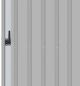 szürke horganyzott acél kerti tűzifatároló 245 x 98 x 159 cm