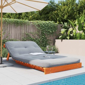 viaszbarna tömör fenyőfa futon kanapéágy matraccal 100x206x11cm