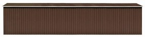 barna horganyzott acél kerti fészer 257 x 990 x 181 cm