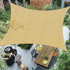 Négyzet alakú napvitorla SHADOW 5 x 5 m, bézs
