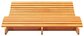 Viaszbarna tömör fenyőfa napozóágy 205 x 110 x 31,5 cm