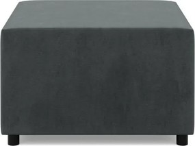 Zeus puff, bársony, 70x70, szürke