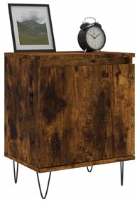 Füstös tölgy színű szerelt fa éjjeliszekrény 40 x 30 x 50 cm