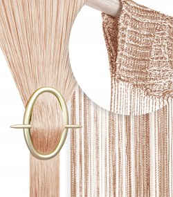 Függöny függöny spagetti zsinór rojt dekoráció 300x250 széles bézs