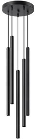 Sollux SL.1176 - Csillár zsinóron PASTELO 5xG9/8W/230V fekete