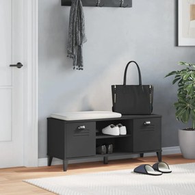 VIKEN fekete szerelt fa cipőtároló pad 106 x 35 x 45 cm