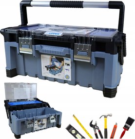 Robusztus szerszámosláda, moduláris rendszerező Keter rekesszel