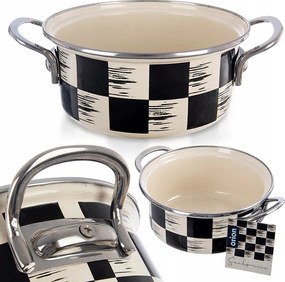 Zománcozott fazék hagyományos indukciós gáz főzőlaphoz 18 cm 1,5L Orion