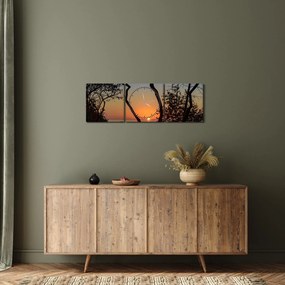 Napnyugta képe (órával) (90x30 cm)