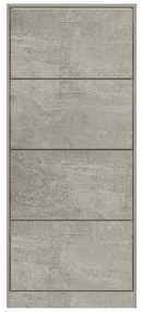 betonszürke szerelt fa cipőszekrény 63x24x147 cm