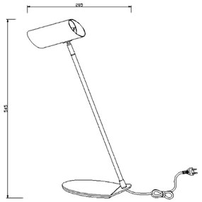 Lucide 19600/01/30 - Asztali lámpa HESTER 1xGU10/7W/230V fekete