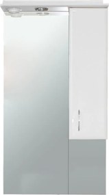 Bianca Plus 55 fürdőszoba bútor felsőszekrény, magasfényű fehér színben, jobbos nyitásirány