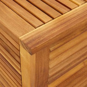vidaXL tömör akácfa kerti tárolóláda zsaluval 150 x 50 x 56 cm