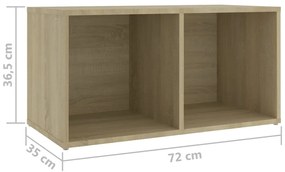 3 részes sonoma tölgy színű szerelt fa TV-szekrény szett