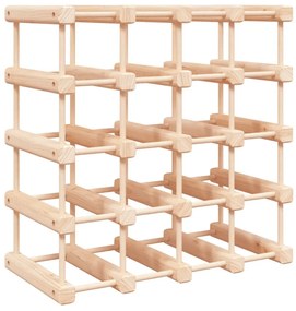 Tömör fenyőfa bortartó 20 palackhoz 46,5x23x46,5 cm