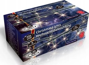 Karácsonyi beltéri fénylánc 64x Led, 6 mód, 3xAA, hossza 6,3 m