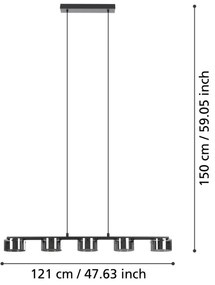 Eglo 39875 - LED Dimmelhető csillár zsinóron COPILLOS 5xLED/5,4W/230V