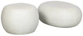 Fehér dohányzóasztal 49x65 cm Pebble – vtwonen