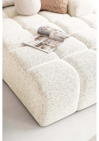 Krémszínű kinyitható tárolóhelyes moduláris sarokkanapé (jobb oldali) Lulu – Miuform