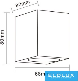 ELDLUX ES54-B Modern Kültéri Fali Lámpa IP44