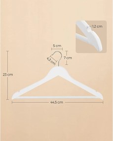 Vállfák, juharfa ruhafogasok vállrésszel 20 db-os csomag