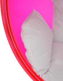 Függő fotel, rózsaszín/ezüst/fehér, BUBBLE TYP 1