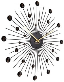 Sunburst falióra fekete kristályokkal - Karlsson